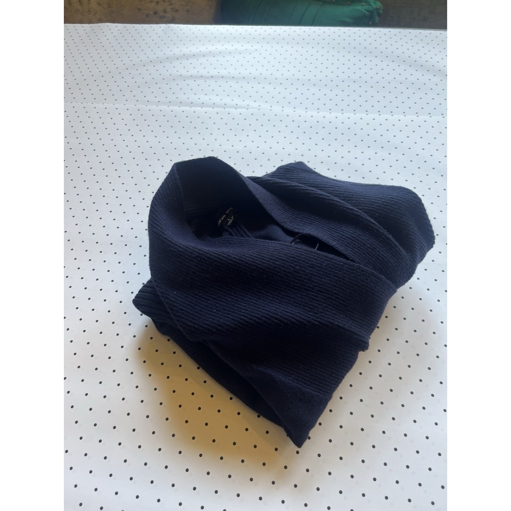 Verve Ami Navy Open Front Ribbed Knit Cardigan Sweater Large - Picture 8 of 8